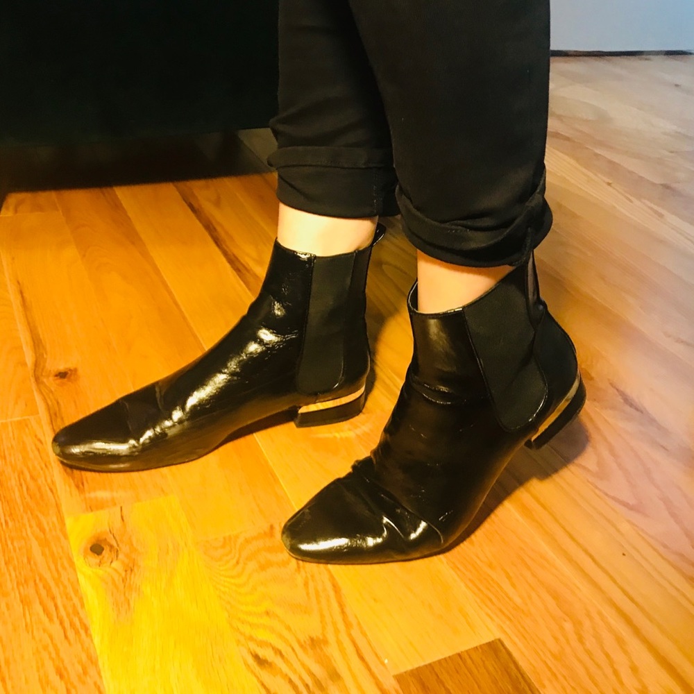 Zara Patent Leather Boots